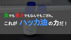 投稿についてもっと詳しく 虫でも暑さでもなんでもござれ。これがハッカ油の力だ！